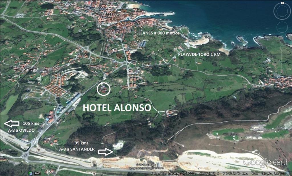Hotel Alonso Лянес Екстериор снимка